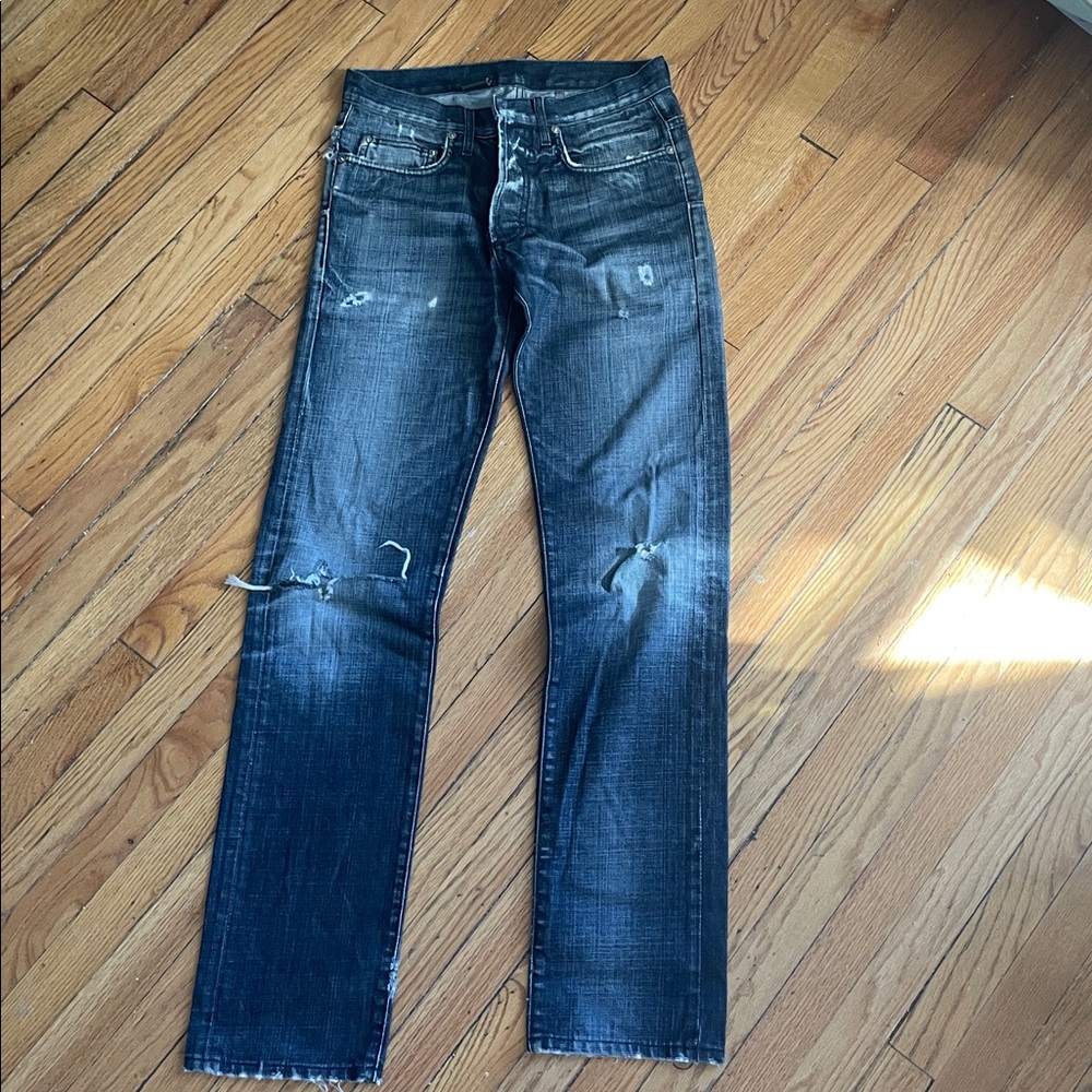 Dior Low Rise Distressed Designer Jeans y2k
